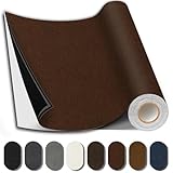 Shagoom Suede Repair Patch, 17X79 Inch Fabric Large Repair Tape, Self-Adhesive Patches for Furniture, Sofa, Car Interior, Shoes, Hand Bag, Clothing (Dark Brown, 17X79 Inch)