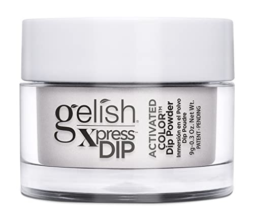 Gelish Xpress Powder Dip Collection (Clear As Day) White Nail Dip Powder, Vibrant Color, Professional Quality, High Shine, Chip-Resistant, 0.3 ounce.