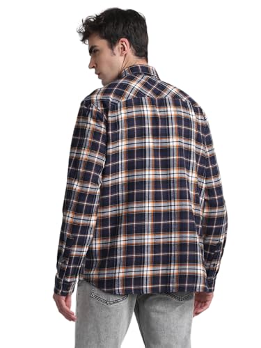 Image of Jack & Jones Men Cotton Blend Solid Regular Fit Shirt