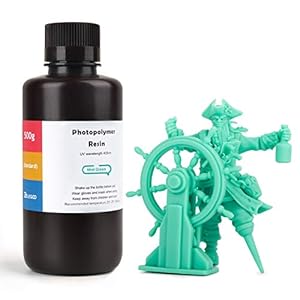 ELEGOO 3D-printer ABS Rapid Resin UV-geharde hars standaard fotopolymeer hars voor LCD 3D-printer mintgroen 500g