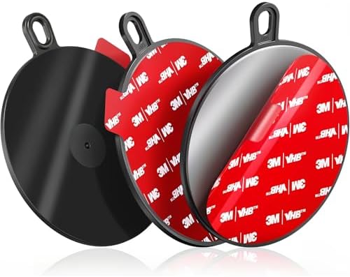 volport 3 Pack Dashboard Pad Mounting Disk for Suction Cup 95mm/3.74" Heat Resistant Adhesive Sticky Pad for Dash Cam, Sat Nav, Windshield, Phone Holder, GPS, Tablet and More