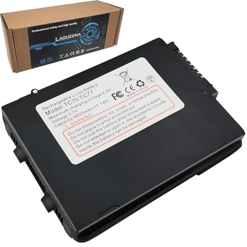 LAQUEENA TC75 Battery Compatible with Zebra Symbol Motorola TC70 TC72 TC75 TC77 TC700h TC700k TC720l TC75x TC75EK TC75AH TC75GK TC700H TC700K TC77HL Wireless Barcode Scanner BT-000318 3.7V 17.1WH