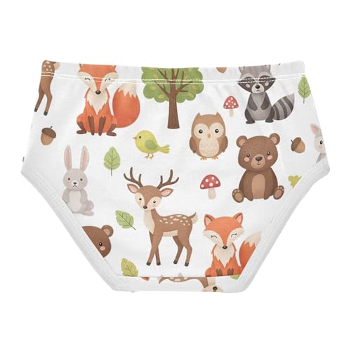 Cute Forest Animals Foxes Deers Girls Underwear Toddler 2t Cotton Panties Little Girl Aesthetic Briefs Girls Undies2
