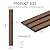 Peel and Stick Slat Wall Panels, 4" x 96" Self-Adhesive Walnut Faux Wood Accent Paneling, Removable 3D PVC Soundproof Wall Covering for Bedroom, Living Room, TV Background & Home Décor