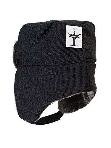 TOP HEADWEAR Winter Trooper Flap Style Hat Cap Black3