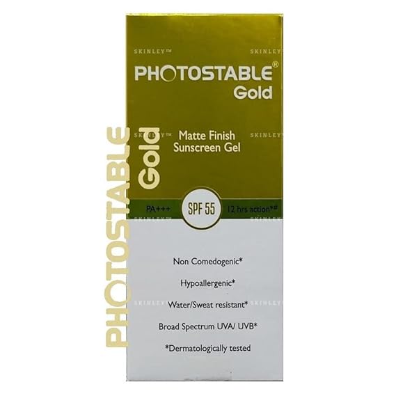 PHOTOSTABLE Gold Matte Finish Sunscreen Gel SPF 55 PA+++ 50 gm (Pack of