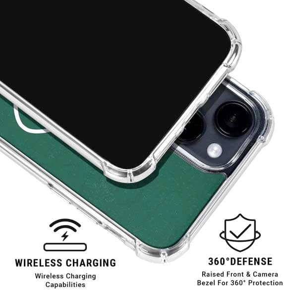 Skinit Clear Phone Case Compatible with iPhone 14 - Officially Licensed NFL New York Jets Distressed Design