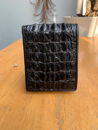 Genuine leather wallets men Alligator Wallet Men alligator Skin Wallets for Mens men wallet alligator mens alligator wallets (Black)3