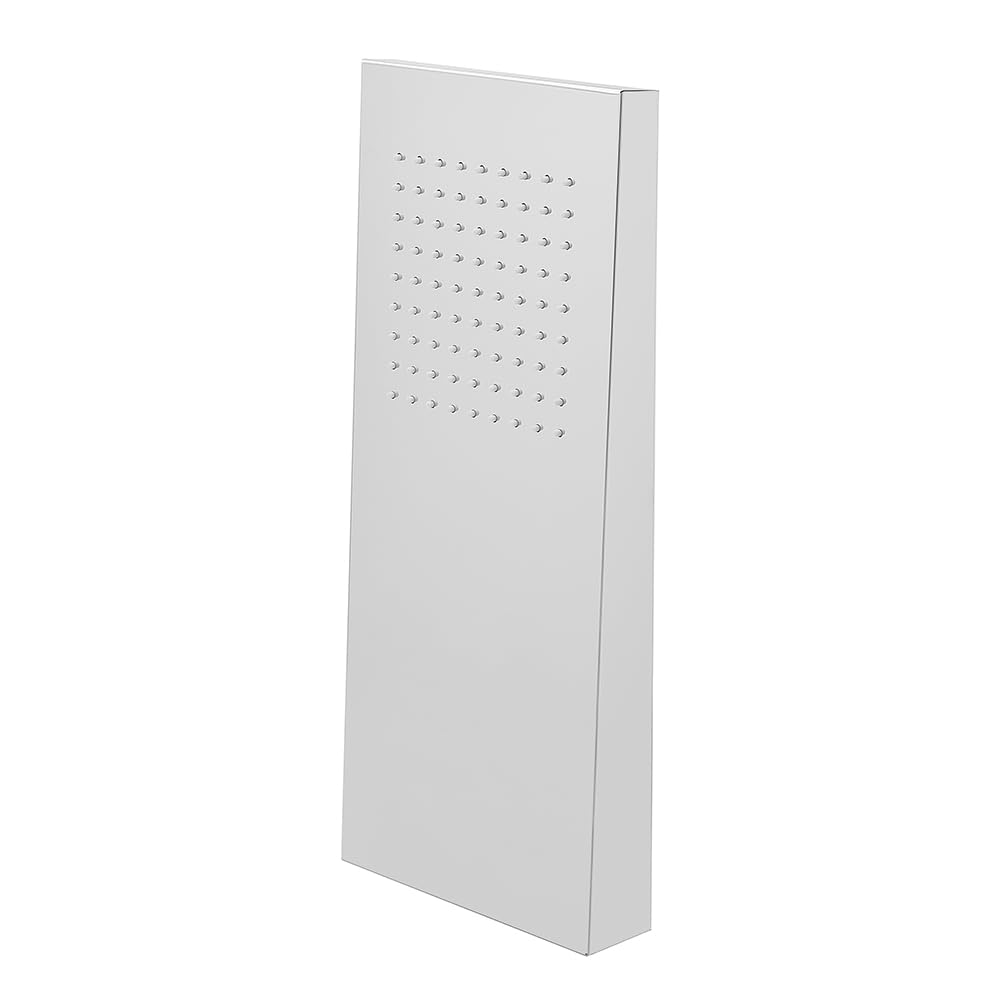Soffione doccia a sbalzo cromo lucido 22x50 effetto pioggia, in acciaio inox