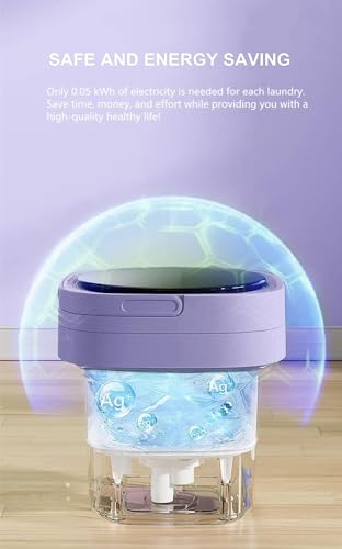 Image of Welko Portable Mini Washing Machine, Foldable Washing Machine Top Load Fully Automatic with 3 Modes Spinner and Dryer, Semi Automatic Bucket Washer for Travel, Home, Baby Clothes