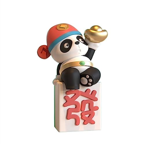 Statue Panda Style Chinois en résine, sculpture mignonne aux finitions soignées pour table