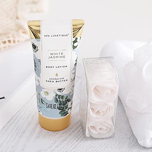 Spa Luxetique Spa Gift Set,Pamper Gift Sets for Women, 8pcs Jasmine Bath Gifts Sets with Essential Oil,Body Lotion,Bath Bombs,Mum Gifts, Mothers Day Gifts Birthday Gifts for Women Valentines Gifts - Image 5