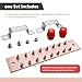 Sptchapn 10 Inch Wall Mounted Copper Ground Rod kit - Ground Bus Bar Made of Highly Conductive Copper with UL Listed SM40 insulators, Rated for Uimp Up to 7.2KV and Inhibits Corrosion (SZ-16W)
