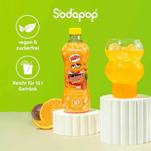 Sodapop Sirup FRITT Tropical, zuckerfrei, 500ml, bis zu 10 Liter Getränk – Ansicht 2