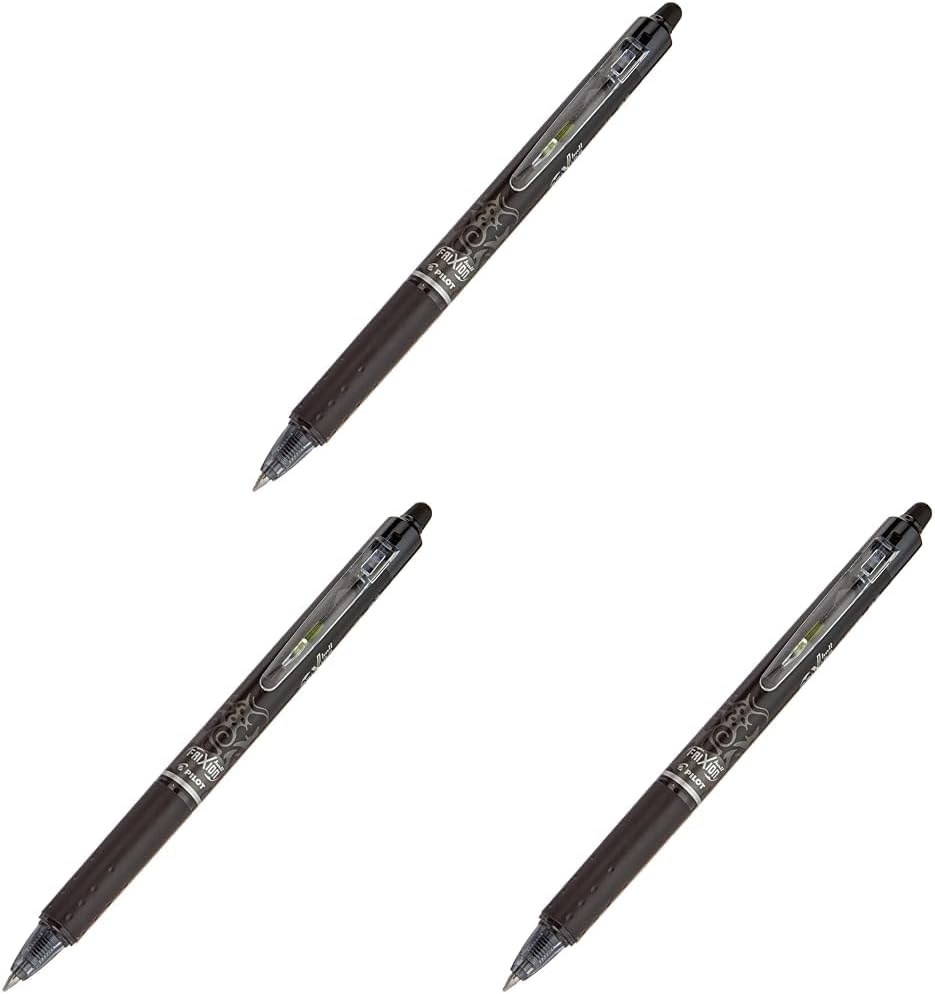 Pilot Frixion Clicker Retractable Erasable Rollerball 0.7 mm Tip Black, Single Pen