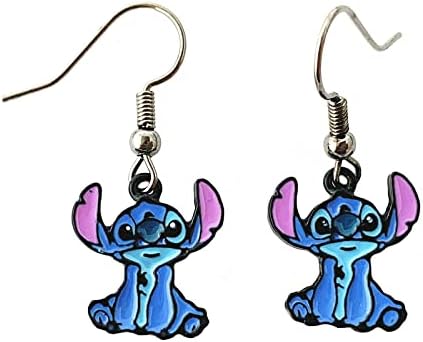 Cartoon Anime Stitch Ohana Earrings Gifts for Boys, Girls, Women and Men