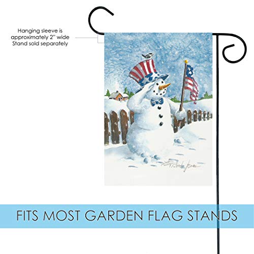 image for Toland Home Garden Uncle Snowman 12.5 x 18 Inch Decorative Winter Snow