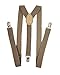 2 Brothers Unlimited Inc MENS WOMENS FASHION CHAMPAGNE KHAKI PRE-TIED BOW TIE AND SUSPENDER SETS (Dark Champagne/Khaki Suspender)