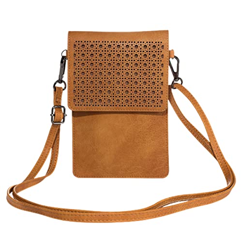 1Pc Fashionable Phone Crossbody Bag with Window Pocket Capacity for Phones Wallets and Cards Versatile Lightweight Shoulder Purse Classic Colors