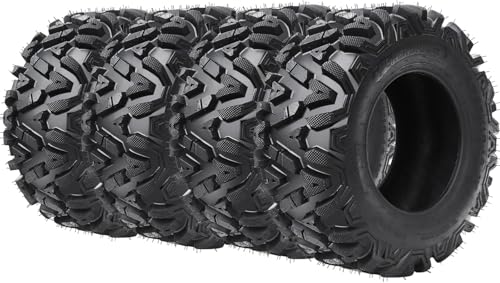 Garvee Set of 4 ATV UTV Tires 26x9-12 Front & 26x11-12 Rear, 6 PR Tubeless All-Terrain Tires for Mud, Dirt, Desert, Rock - Replacement Tires