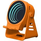 Altoparlante wireless con BT5.3, luce LED RGB e supporto per cellulare, suono HD, 800 mAh per batteria, portatile per feste e viaggi, nero (arancione)