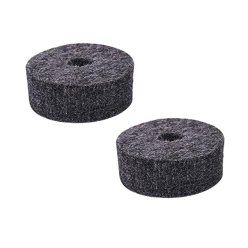 OFFSCH 2pcs Felt Pad Casing Drum Shield Nuts Drum Accessories with Felt Washers for Cymbals