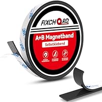 A+B Magnetband für Fliegengitter & Moskitonetze, Magnetband selbstklebend, Magnetklebeband, Magnetstreifen,Magnetband mit Gegenseitiger Anziehung 2m*15mm