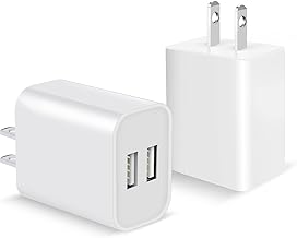 USB Charger, AC Adapter, iPhone Rapid Charger, PSE Certified 2-Piece Set, AC Outlet, Rapid Charger, Smartphone Charger, 12 W, 2 Ports, 2.4 A, Rapid Charging, Simultaneous Charging, 2 Port USB Power