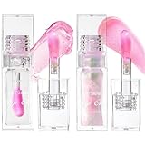 2 Pcs Magic Color Changing Lip Oil, Long Lasting Moisturizing Lip CareNon-Sticky Fresh Texture Glimmer Lip Glow Oil. (Magic Color Changing & Pearlescent Color Changing)