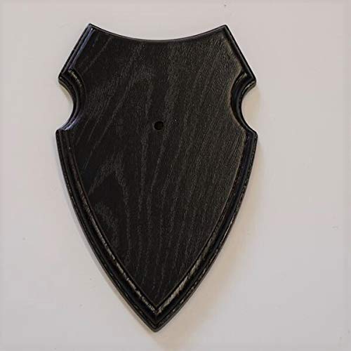 GTK - Geweihe & Trophäen KRUMHOLZ 10 Stück REH Bock Schild Trophäenschilder mit 1 Kieferfach in Eiche dunkel AF 16 x 10 cm