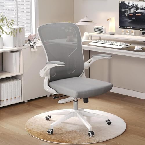 Image of Ergonomic Office Desk Chair High Back Mesh Computer Chair Adjustable Chair | 360 Swivel Adjustable Lumbar Support & Flip-Up Armrests capacity 300 lbs capacity