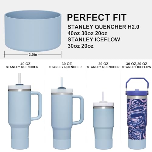 Image of Affute Protective Silicone Boot for Stanley Quencher H2.0 40 30 20 oz & IceFlow Flip 30 20 oz, BPA Free Anti-Noise Anti-Scratch, Stanley Cup Protector Sleeve Cover Boot