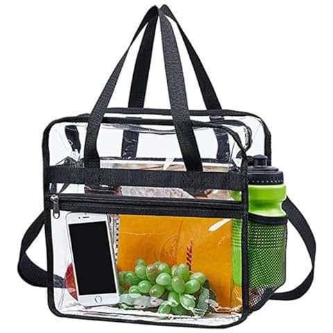 Omevett Large Clear Tote Bag with Strap Cover