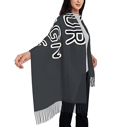 Custom Women's Scarf Winter Warm Personalized Scarf Add Picture Text Logo Custom Design Women's Shawl Black4