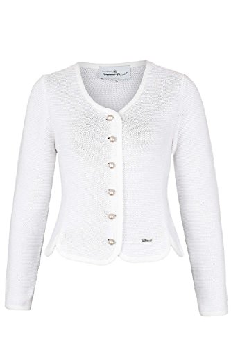 Turi Landhaus Damen Dirndljacke Strick weiß, 005 Weiss, 38
