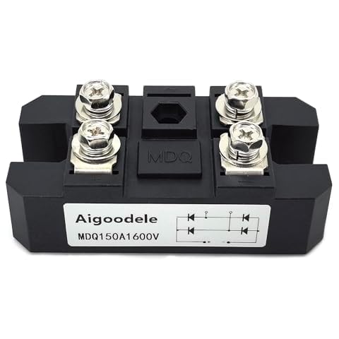 Aigoodele Single Phase Bridge Rectifier MDQ-150A 150A 1600V Full Wave Diode Module MDQ150-16 Cover