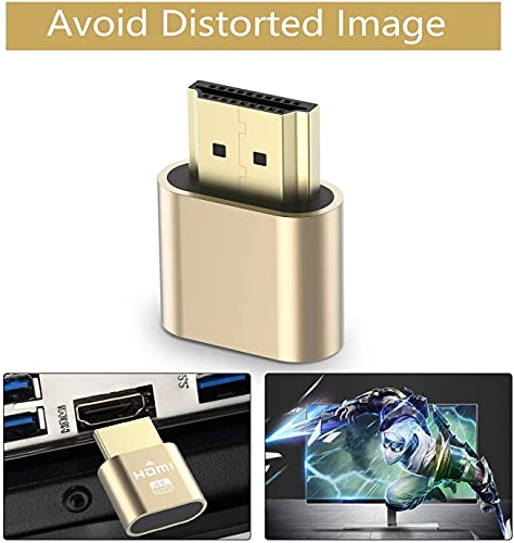 Image of SPIN CART HDMI 4K Dummy Plug, High Resolution Headless Virtual Monitor Display Adapter, Supports up to 3840x2160@60Hz (Pack of 1)