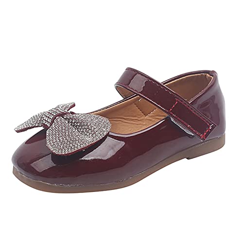 EnJoCho Toddler Walking Shoes Summer And Autumn Fashion Girls Casual Shoes Bow Rhinestones Flat Bottom Dress Shoes