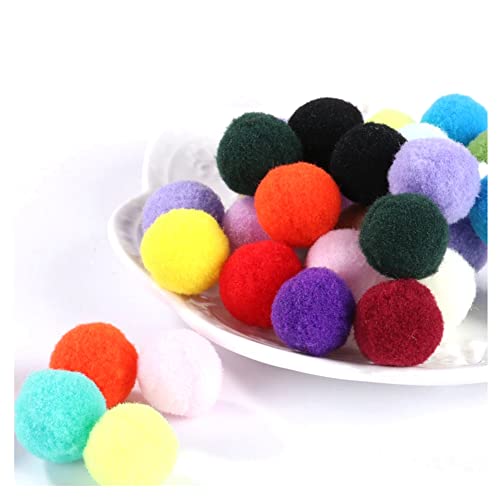 Afrsmw 50 unidades de 5 cm, multicolor, pompones de peluche para manualidades, fiestas, niños y adultos, decoración, costura, artesanía, creativa, colores mezclados Cover