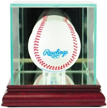 Perfect Cases SBSB-C Single Baseball Display Case, Cherry