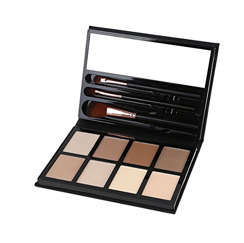 Dirty Girl Cosmetics Naked Contour and Highlighter Makeup Kit with 3 Free Brushes