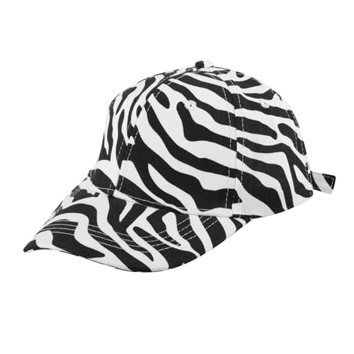 Chapeau animal vache anti-UV en coton blanc et lin frais