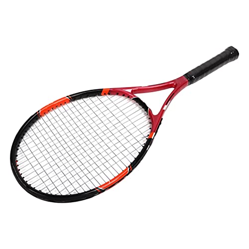 Raqueta de Tenis de Fibra de Carbono, Raqueta de Tenis Ultraligera con Envuelto en PU, Marco Protector con Bolsa de Almacenamiento para el Ocio (Rojo)