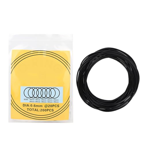 Anillo o para Reloj, Herramienta de Reparación a Prueba de Agua, 200 Uds., Accesorio de Repuesto para Junta de Reloj para Taller de Reparación de Relojes(Anillo impermeable de 0,6 mm)