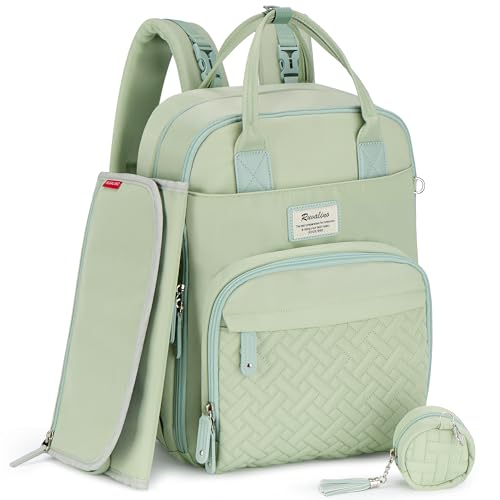 RUVALINO Diaper Bag Backpack, Multifunction Travel Pack Maternity Baby Changing Bags, Large...