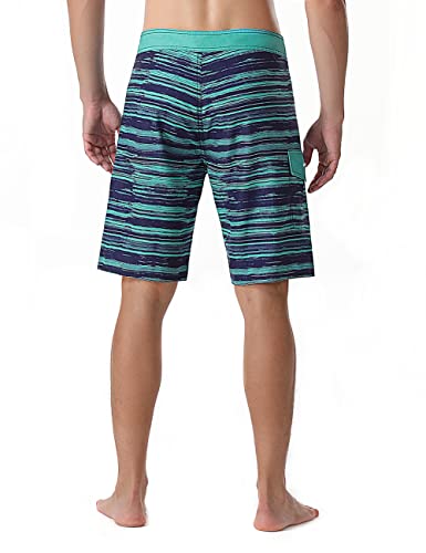 Image of unitop Men's Bathing Board Trunks Beach Shorts Holiday Hawaiian Colorful Striped