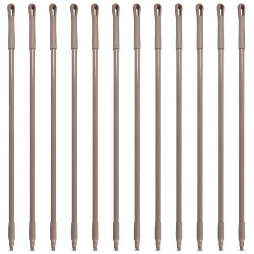 Image of SPARTA 41225EC01 Fiberglass Broom Handle, Mop Handle, Replacement Handle With Acme Threaded Tip For Commercial Cleaning, 48 Inches, Brown, (Pack of 12)