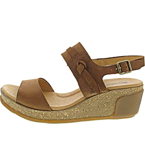 El Naturalista Damen Plateausandalen Leaves, Frauen Sandalen,offene,Schuhe,Strandschuhe,Plateausandaletten,Dicke,Sohle,bequem,Lady,Wood,42 EU / 8.5 UK Cover
