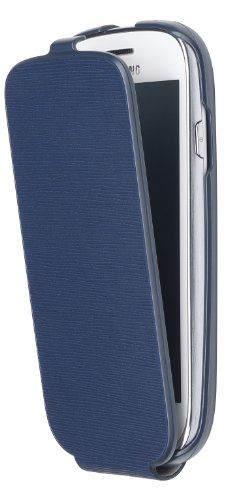 Samsung Licensed Leather-Effect Flip Case Cover For Galaxy S3 Mini By Anymode - Blue #TOP3