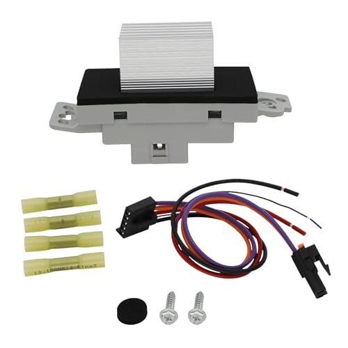 Image of 1581773 Blower Motor Resistor for Auto AC Control Compatible with 2003 2004 2005 2006 Chevy Silverado 1500 Trailblazer Avalanche Suburban Tahoe, GMC Sierra Yukon, Cadillac Escalade, 973-508